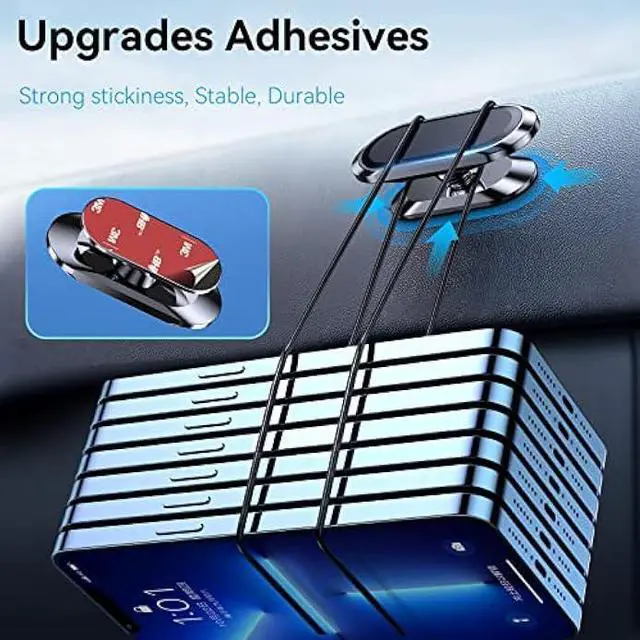 Alt view image 4 of 5 - 2-Pack Magnetic Phone Holder for Car DashStrong Magnet Magnetic Car Phone Holder Mount 4 Plate Phone Holders for Your Car Phone Mount for Car Dashboard Cell Phone Car Mount for iPhone Samsung