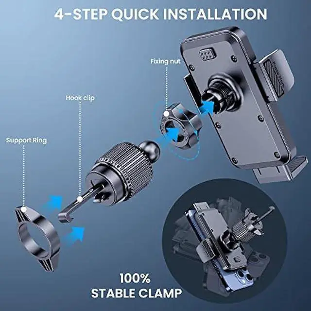 Alt view image 3 of 5 - Phone Mount for Car Holders Cell Phon Holder Hands Free Phone Stand for Car Vent Automobile Mount Fit iPhone Android Smartphoe Universal Camera Mount Stabilizers