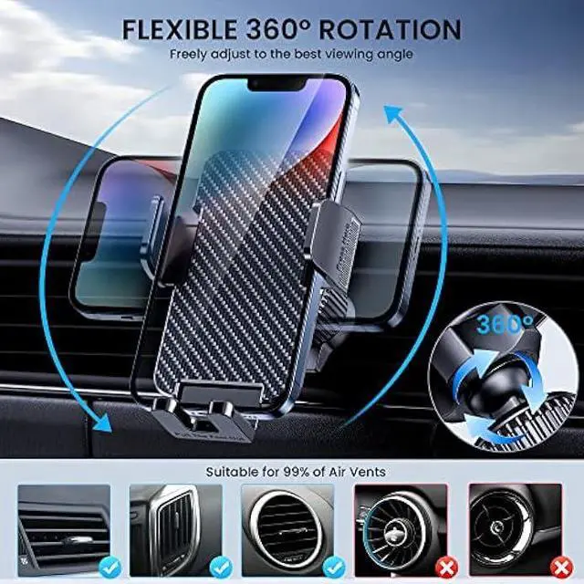 Alt view image 5 of 5 - Phone Mount for Car Holders Cell Phon Holder Hands Free Phone Stand for Car Vent Automobile Mount Fit iPhone Android Smartphoe Universal Camera Mount Stabilizers
