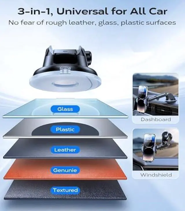 Alt view image 6 of 7 - VICSEED [True Strongest Suction] [Rally Racing-Grade Stability] Phone Holders for Your Car 2025 Upgraded Car Phone Holder Mount Truck Stand Cradle for iPhone Samsung All Phones, Dark Blue