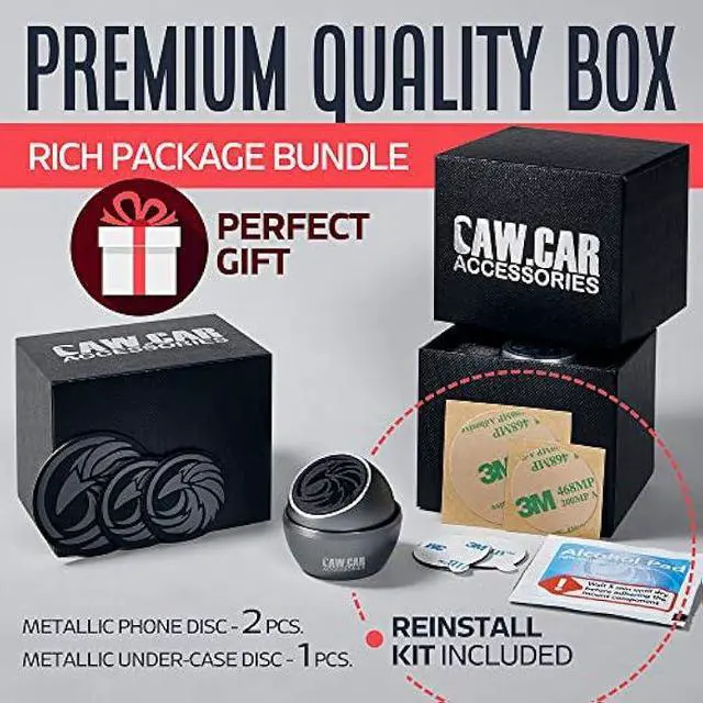 Alt view image 2 of 5 - Universal Car Phone Mount Magnetic - All-Metal iPhone Car Mount for Any Smartphone or GPS - Truly One-Handed Cell Phone Holder for Car Dashboard