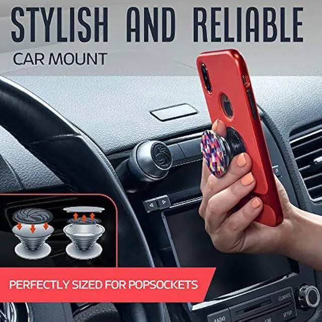 Alt view image 5 of 5 - Universal Car Phone Mount Magnetic - All-Metal iPhone Car Mount for Any Smartphone or GPS - Truly One-Handed Cell Phone Holder for Car Dashboard