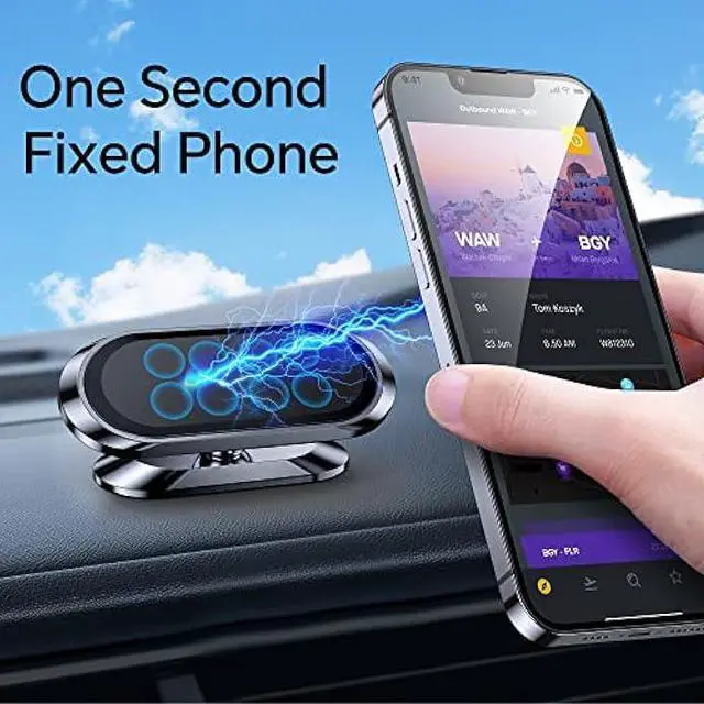 Alt view image 2 of 5 - 2-Pack Magnetic Phone Holder for Car DashStrong Magnet Magnetic Car Phone Holder Mount 4 Plate Phone Holders for Your Car Phone Mount for Car Dashboard Cell Phone Car Mount for iPhone Samsung