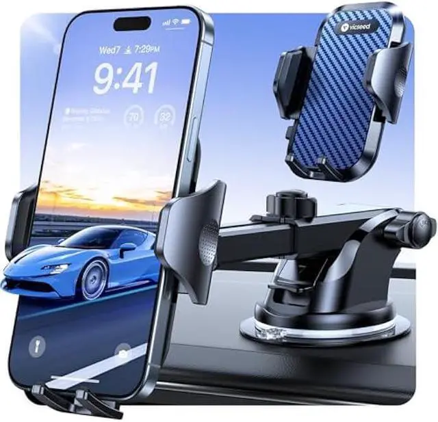 Main image of VICSEED [True Strongest Suction] [Rally Racing-Grade Stability] Phone Holders for Your Car 2025 Upgraded Car Phone Holder Mount Truck Stand Cradle for iPhone Samsung All Phones, Dark Blue