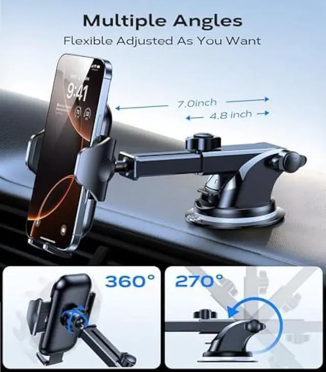Alt view image 5 of 7 - VICSEED [True Strongest Suction] [Rally Racing-Grade Stability] Phone Holders for Your Car 2025 Upgraded Car Phone Holder Mount Truck Stand Cradle for iPhone Samsung All Phones, Dark Blue