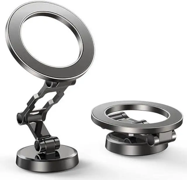 Main image of Kaistyle for Magsafe Car Mount360° Adjustable Magnetic Phone Holder for Car Holder MountAll-Metal Foldable Cell Phone Holders for Your Car Dash for iPhone 16 Pro Max 15 14 13 12 Plus Mini
