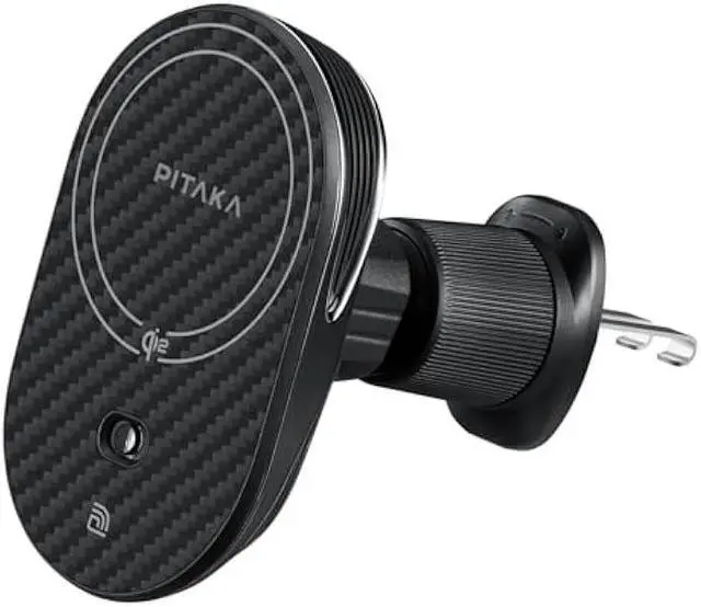 Main image of pitaka for Qi2 MagSafe Car Mount Charger, 15W Magnetic Car Phone Holder for iPhone 17/16/15/14/13 Series with NFC Feature, Air Vent [MagEZ Car Mount Pro 2 Qi2]