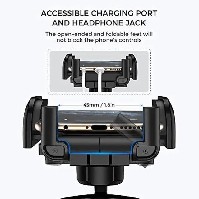 Alt view image 4 of 5 - Cell Phone Holder for Car, CD Slot Car Phone Mount, One Button Release Easy Installation CD Player Car Phone Holder Mount Compatible with iPhone 17 16 15 14 13 12 Pro MAX Galaxy S25 S20 S20+ S10