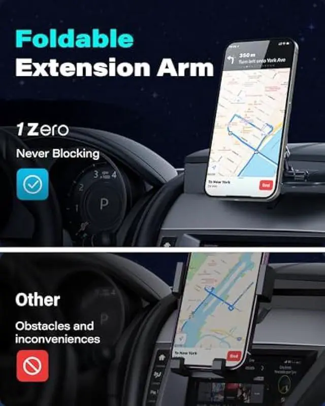 Alt view image 3 of 5 - 1Zero for Magsafe CD Phone Holder for Car [17 Strong Magnets] Magnetic CD Player Phone Mount, Hollow Socket CD Slot Phone Mount for iPhone 17 16 15 14 13 12 Series Pop Grip Ring Holder Magsafe Case