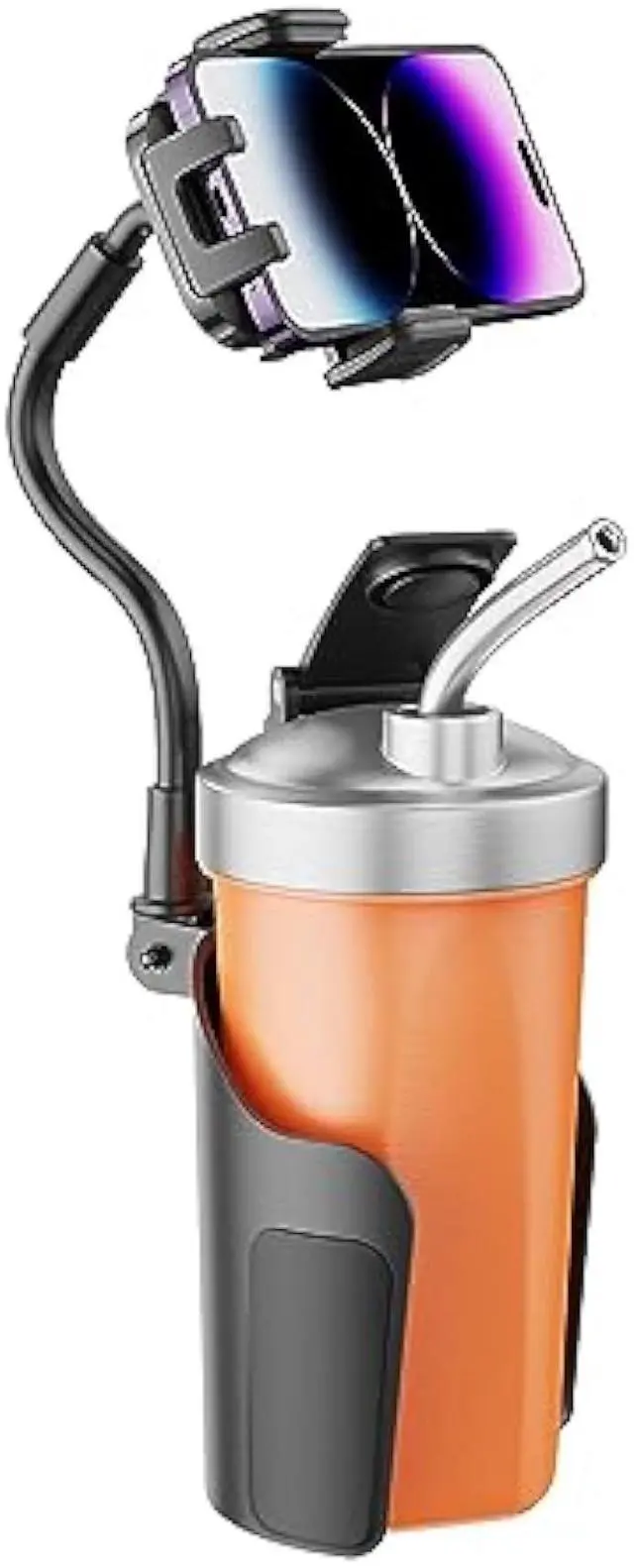 Main image of Cup Holder Phone Mount for Car, Universal 360° Adjustable Gooseneck Cell Phone Cup Holder Expander for Car Truck Compatible with iPhone Samsung & All Smartphones