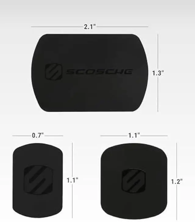 Alt view image 2 of 5 - Scosche MRK2PK-UB MagicMount Replacement Metal Plate Kit for Phone, Metal Plates for Magnetic Mount Cell Phone Holder for Car, Universal with All Devices and Phone Case, Black, Pack of 2