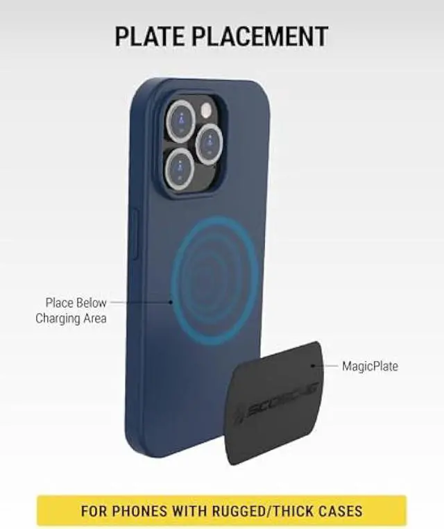 Alt view image 4 of 5 - Scosche MRK2PK-UB MagicMount Replacement Metal Plate Kit for Phone, Metal Plates for Magnetic Mount Cell Phone Holder for Car, Universal with All Devices and Phone Case, Black, Pack of 2