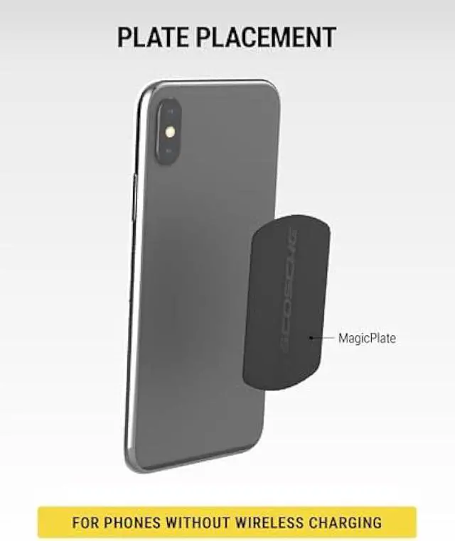 Alt view image 5 of 5 - Scosche MRK2PK-UB MagicMount Replacement Metal Plate Kit for Phone, Metal Plates for Magnetic Mount Cell Phone Holder for Car, Universal with All Devices and Phone Case, Black, Pack of 2