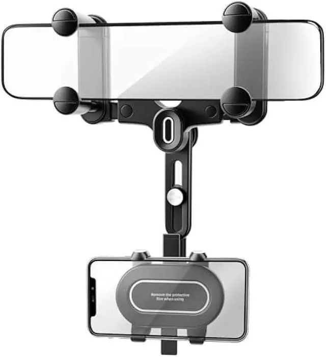 Main image of SXhyf Rear View Mirror Phone Holder, 2023 Rotatable and Retractable Car Phone Mount, Cell Phone Holder Car Fit for iPhone 11 12 13 14 Pro Max Samsung All Phone