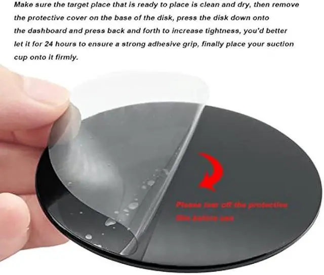 Alt view image 7 of 7 - 4 Pack 95mm Black Adhesive Dashboard Pad Mounting Disk, Mounting Disk for Suction Cup, Dash Mount Pad, 3.74 Inch Universal Suction Cup Adhesive Disc for GPS, Smartphones, Car Cameras