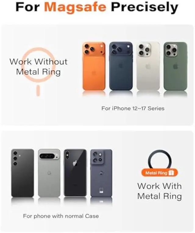 Alt view image 3 of 6 - APPS2Car for Magsafe CD Player Phone Mount [17 Strong Magnets] Magnetic CD Phone Holder for Car Hands-Free Car Mount Compatible with iPhone 17 16 15 14 13 12 Pro Max Mini Plus MagSafe Case All Phones