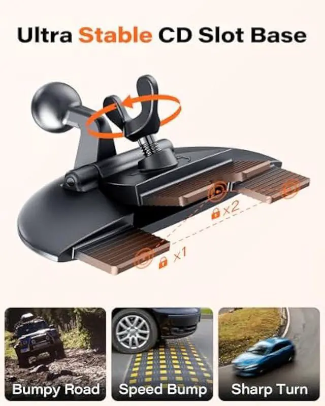 Alt view image 5 of 6 - APPS2Car for Magsafe CD Player Phone Mount [17 Strong Magnets] Magnetic CD Phone Holder for Car Hands-Free Car Mount Compatible with iPhone 17 16 15 14 13 12 Pro Max Mini Plus MagSafe Case All Phones