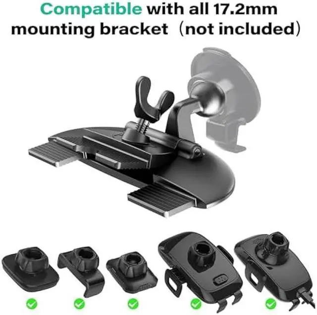 Alt view image 5 of 6 - Replacement CD Player Phone Mount Base Car Phone Holder Part, 17.2mm Ball Joint CD Slot for Phone Mount Holder, Magnetic Mount Accessories [Base Only]