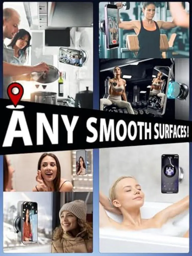 Alt view image 5 of 5 - Upgraded Vacuum Magnetic Suction Phone Mount, Magnetic Car Phone Holder, for iPhone 16 MagSafe Car Mount, ideal for Car/Gym/Mirror/Shower/Smooth Surface, Car Accessories Fit for iPhone 16 Pro Max 15