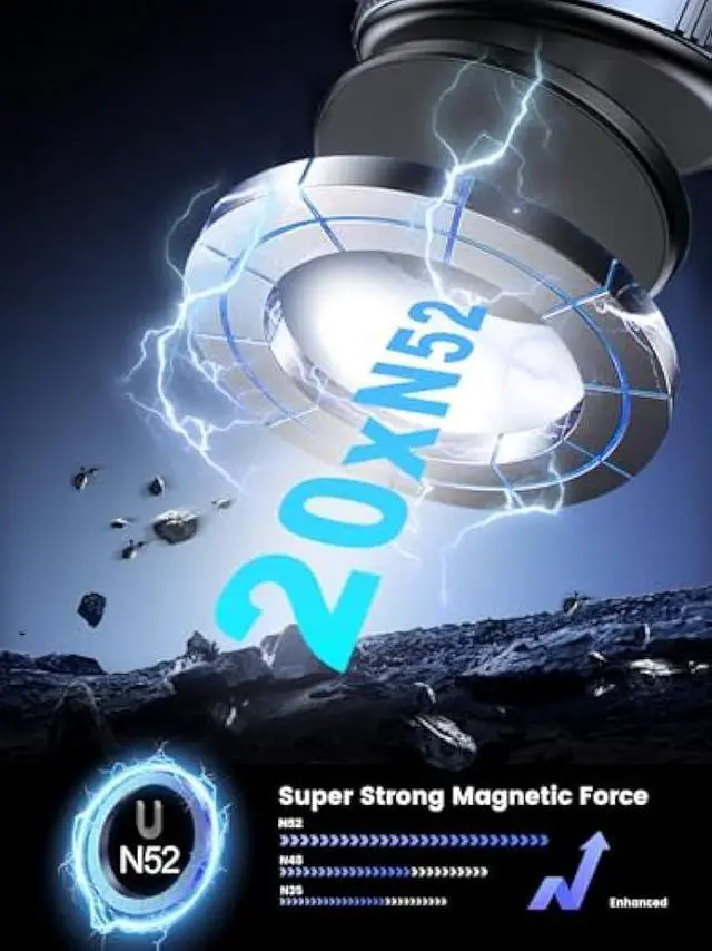 Alt view image 3 of 5 - Upgraded Vacuum Magnetic Suction Phone Mount, Magnetic Car Phone Holder, for iPhone 16 MagSafe Car Mount, ideal for Car/Gym/Mirror/Shower/Smooth Surface, Car Accessories Fit for iPhone 16 Pro Max 15