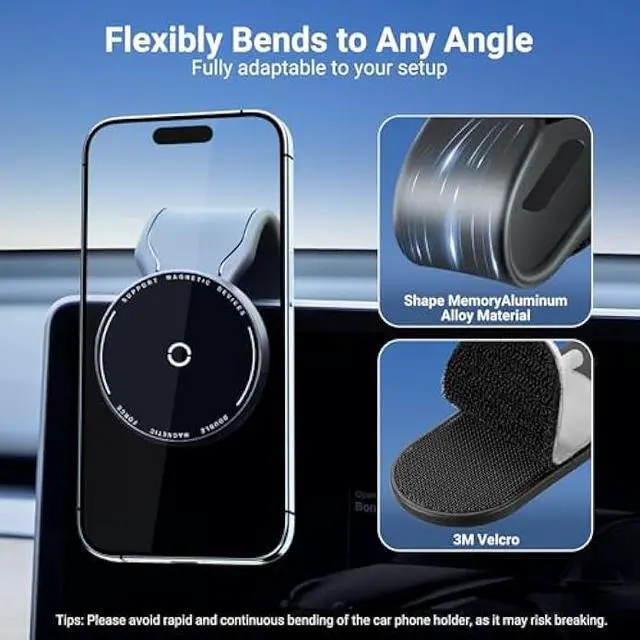 Alt view image 4 of 5 - This Hill Magnetic Car Phone Holder, Bendable Aluminum Arm Car Magnet Phone Mount18 Strong Magnets, Magnetic Phone Holder for Car Dashboard/Windshield, Compatible with iPhone 16 15 14 13 12 Series
