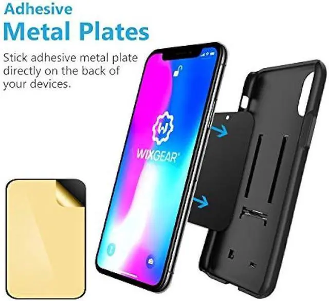 Alt view image 5 of 5 - WixGear Universal Flat Stick On Dashboard Magnetic Car Mount Holder for Cell Phones and Mini Tablets with Fast Swift-Snap Technology - Extra Slim