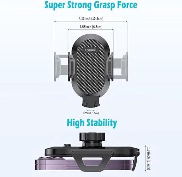 Alt view image 6 of 6 - Car Phone Holder Fits for Honda CR-V CRV 2007-2011 Accessories,Thick Cases Friendly,Cell Phone Mount for 4.7-7 in Phones,360 Degree Rotation,Easy to Install