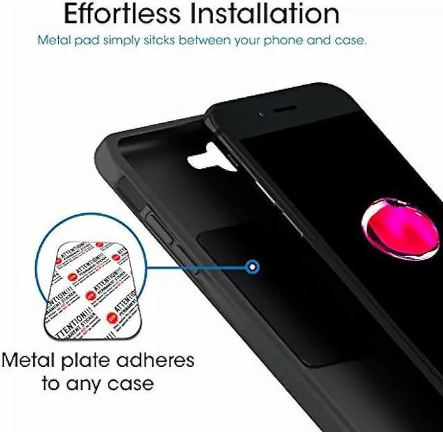 Alt view image 5 of 6 - TechMatte Magnetic Car Phone Mount (2-Pack) - Universal Air Vent Magnetic Phone Mount Holder (2-Pack, Black)