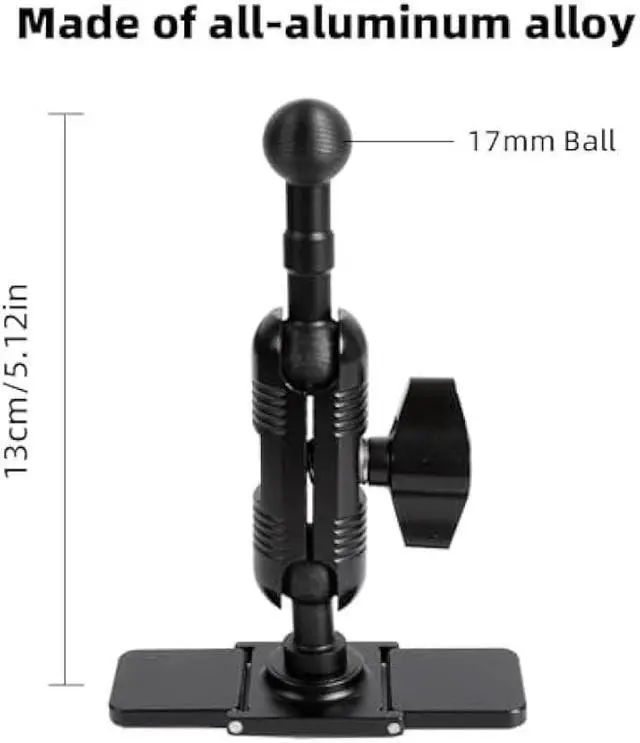 Alt view image 6 of 7 - Adhesive 17mm Ball Mount with Extension Adapter for Car Phone Holder, Suction Cup Base for Mounting on Car Dashboards, 17mm Ball Head Stand Base Compatible with Garmin Nuvi GPS Navigator