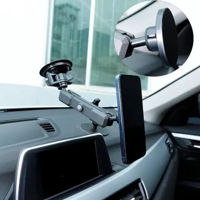 Alt view image 7 of 7 - Super Magnetic Cell Phone Holder Base with 1 Ball for MagSafe iPhone 15 14 13 12 Series,Compatible with RAM mounts and Other B Size Ball Double Socket Arm