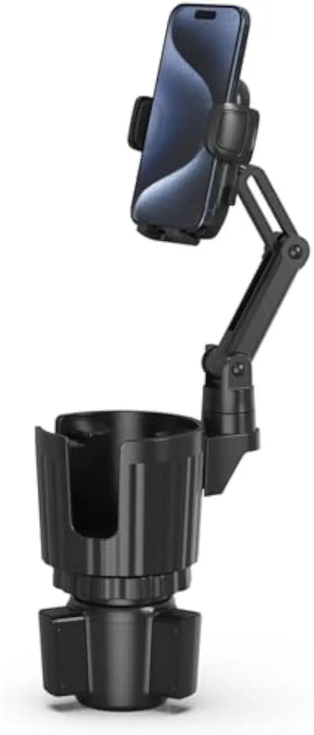 Main image of Phone Holders for Your Car, 2 in 1 Universal Cup Holder Expander Adjustable Base with Phone Mount, Long Arm with 360°Rotation Cup Holder Phones Mount for Car Compatible with All Smartphones
