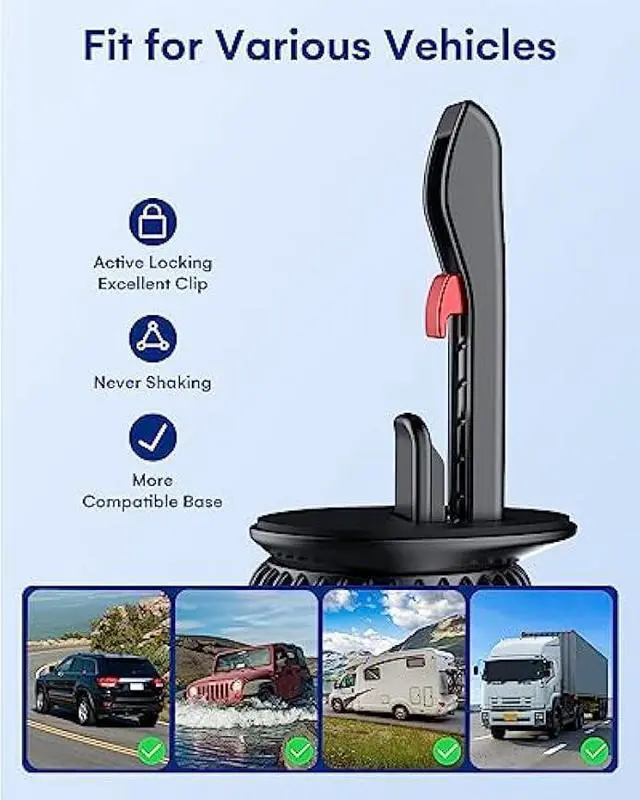 Alt view image 5 of 5 - ZEEHOO Car Mount Vent Clip Replacement, Universal Air Vent Clip [0.67in(17 mm) Ball Joint] for Wireless Car Charger&Car Phone Holder, Vent Ball Mount for Garmin Nuvi Serie 3.5-7 Sat Nav