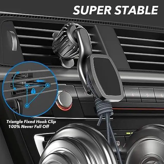 Alt view image 5 of 7 - Magnetic Car Phone Holder Mount, Upgraded Clip Car Cell Phone Holder, 360° Strong Magnet Phone Holder for Car, Phone Mount for Car Vent Compatible with iPhone, Samsung, Smartphones, Tablets