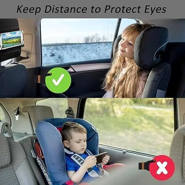 Alt view image 2 of 5 - Phone Mount for Car Headrest Fits All 3.5-7 Inch Cell Phone and Devices Silicone Car Phone Holder Mount for Kids in Back Seats - Black