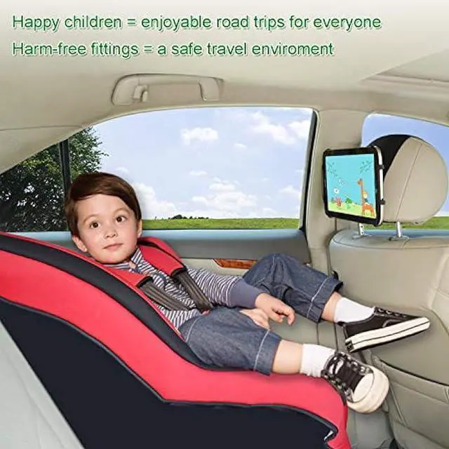 Alt view image 2 of 5 - TFY Car Mount Universal Car Headrest Mount Holder with Silicon Holding Net Compatible with Both 4.5-6 Inch Phones and 7-10.5 Inch Tablets