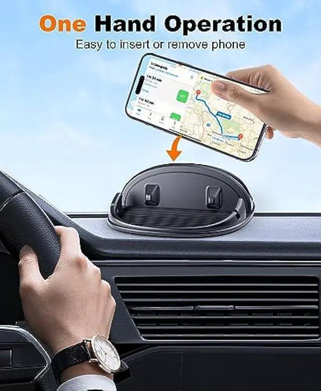Alt view image 4 of 6 - Beeasy Car Phone Holder, Dashboard Phone Holder for Car Anti-Slip Silicone Car Pad Phone Mount, Hands Free Phone Stand Compatible with iPhone, Samsung, Android Smartphones, GPS Navigation Devices