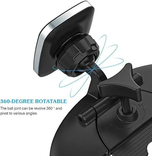 Alt view image 5 of 5 - Car Phone Mount,Magnetic Cd Slot Car Mount Phone Holder 6 Magnet for iPhone 11 Pro Xs MAX XR XS X 8 7 Plus, Galaxy S10 S10+ S10e S9 Note 9 (Black)