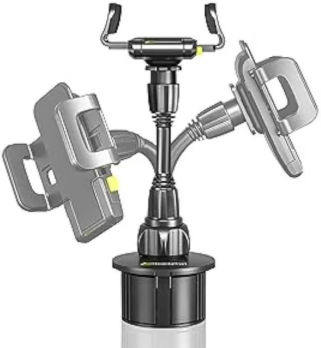 Alt view image 4 of 5 - Bracketron TripGrip Universal Phone Holder for Car Cup Holder Mount - 360 Degree Rotation, Swivel Gooseneck, Expandable Base Cell Phone Cup Holder Insert - Smartphone Cradle Stand