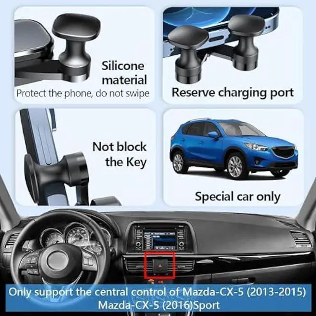 Alt view image 5 of 5 - Car Phone Holder Mount for Mazda CX-5 2013 2014 2015,Mazda CX-5 2016 Sport Auto Accessories Interior Decoration Mobile CX5 Cell Smartphone Bracket