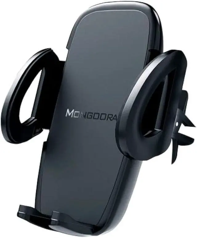 Main image of Air Vent Car Phone Mount Holder - Locking Cell Phone Car Mount Universal for Any Smartphone, iPhone, Android - Clip On Car Phone Holder for Dashboard - Stocking Stuffers