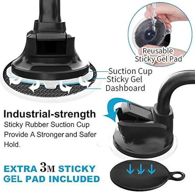 Alt view image 4 of 5 - APPS2Car Magnetic Car Phone Holder Mount [6 Strong Magnets], Cell Phone Holder Car [Suction Cup], Phone Car Holder Mount [Windshield Dashboard] fit for Most Smartphones & Mini Tablets