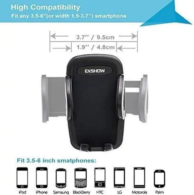 Alt view image 3 of 5 - EXSHOW Portable Electronic Device Mount, Black, Compatible with iPhone 11 Pro Max/11/XS Max/XS/XR/X/8 Plus/8/7 Plus/7/6S Plus/6S/SE