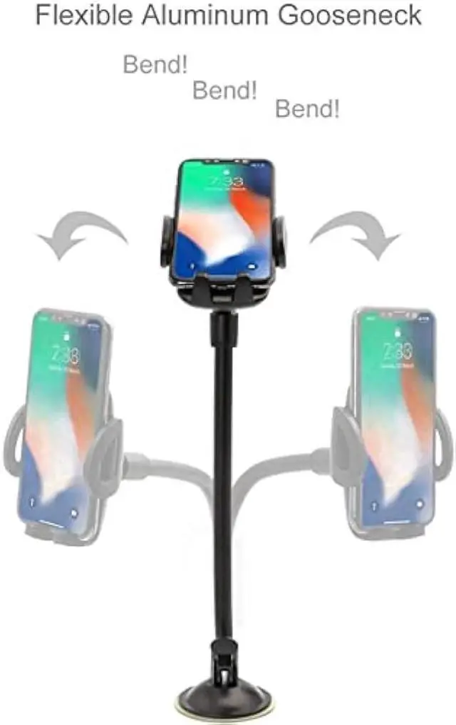 Alt view image 5 of 5 - EXSHOW Portable Electronic Device Mount, Black, Compatible with iPhone 11 Pro Max/11/XS Max/XS/XR/X/8 Plus/8/7 Plus/7/6S Plus/6S/SE