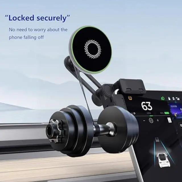 Alt view image 5 of 5 - Topfit for Tesla Phone Mount Wireless Charging, Magnetic Phone Holder for Tesla Model Y(Juniper) and Model 3 (Highland) Accessories