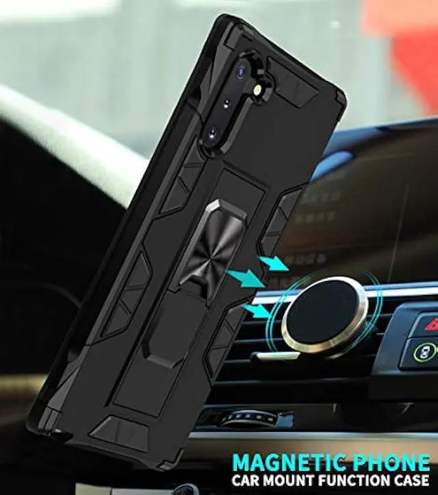 Alt view image 4 of 6 - for Samsung Galaxy Note 10 Case Galaxy Note 10 5G Case Military Grade Shockproof with Kickstand Stand Built-in Magnetic Car Mount Armor Heavy Duty Protective for Galaxy Note 10 5G Phone Case (Blue)