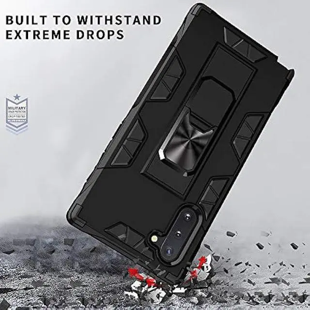 Alt view image 5 of 6 - for Samsung Galaxy Note 10 Case Galaxy Note 10 5G Case Military Grade Shockproof with Kickstand Stand Built-in Magnetic Car Mount Armor Heavy Duty Protective for Galaxy Note 10 5G Phone Case (Blue)