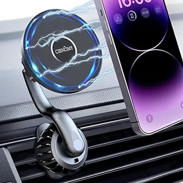 Main image of Compatible for MagSafe Car Mount [Strongest Magnet] Magnetic Phone Holder for Car [360° Adjustable] Air Vent Magnetic Phone Mount Fit for MagSafe iPhone 16 15 14 13 12 Pro Max Plus Mini
