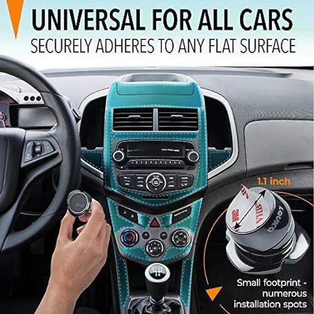 Alt view image 3 of 6 - Cell Phone Holder for Car Dashboard - iPhone Car Mount Compatible with Any Smartphone or GPS - Universal Auto-Grip Car Phone Mount Magnetic