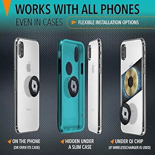 Alt view image 4 of 6 - Cell Phone Holder for Car Dashboard - iPhone Car Mount Compatible with Any Smartphone or GPS - Universal Auto-Grip Car Phone Mount Magnetic