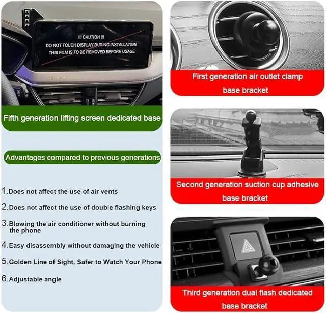 Alt view image 4 of 6 - Car Phone Holder for Mazda CX-5 Auto Accessories [Only for 2021-2024 CX5] [Auto Lock Hands Free Cell Phone Mount Car fits for iPhone & All Smartphones]